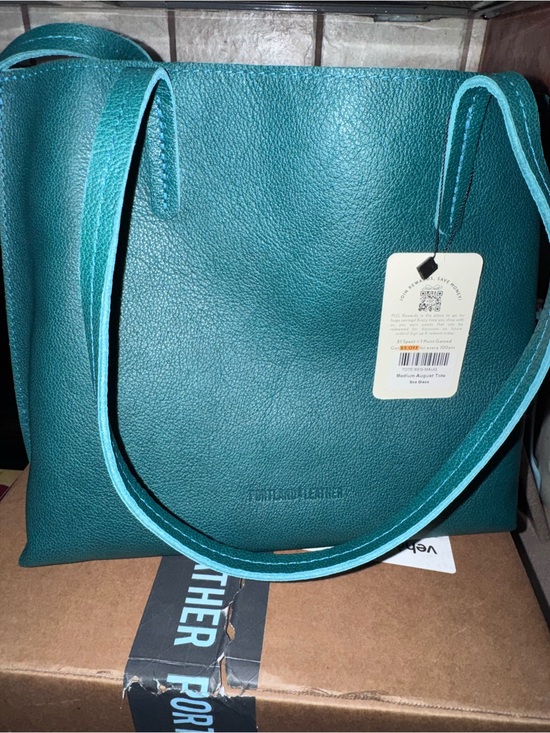 Portland Leather Handbags - Portland Leather Sea Glass Leather Tote Bag